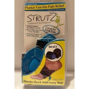 Strutz Cushioned Arch Supports Plantar Fasciitis Pain Relief Blue One Size